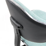 Vista posteriore del rivestimento nero e menta della sedia girevole per bambini KIDDY GTI-3 di hjh OFFICE