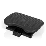 Poggiapiedi PIEDINO DOT color antracite con struttura a rilievo e inclinazione regolabile di hjh OFFICE – vista a 360° (profilo laterale 110°)