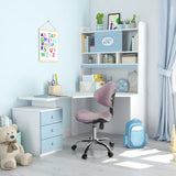 Sedia girevole per bambini KIDDY GTI-3 rosa con base a stella e imbottitura a una scrivania di hjh OFFICE