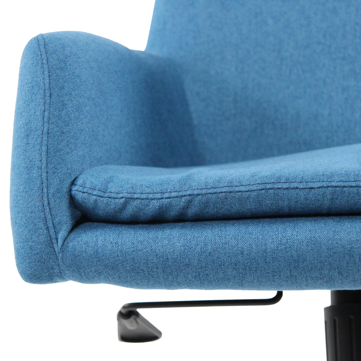 Rivestimento in tessuto blu e bracciolo della Sedia Home Office SHAKE 400 di hjh OFFICE