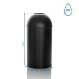 Disegno dimensionale del Cestini CLEAN OR 50 con 72 x 35,5 cm e 50 litri di volume di hjh OFFICE