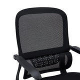 Schienale in rete nera con supporto lombare integrato della sedia a sbalzo Ergomy Meet di hjh OFFICE
