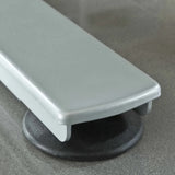 Base argentata con piedino nero della scrivania XDSM 82 S di hjh OFFICE PRO