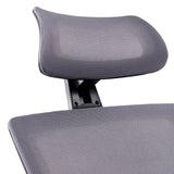 Poggiatesta grigio con rivestimento in rete della sedia da ufficio professionale CAPTIVO di hjh OFFICE