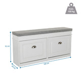 Disegno dimensionale della scarpiera ESTHA I con 104 × 52 cm e portata fino a 150 kg di hjh LIVING