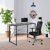 Scrivania pieghevole nera EASY UP MULTI con dimensioni 100 x 50 cm e un laptop di hjh OFFICE