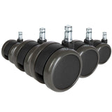 5x ROLO FREE 10mm/65mm Pavimenti duri - Rotelle per Sedia 