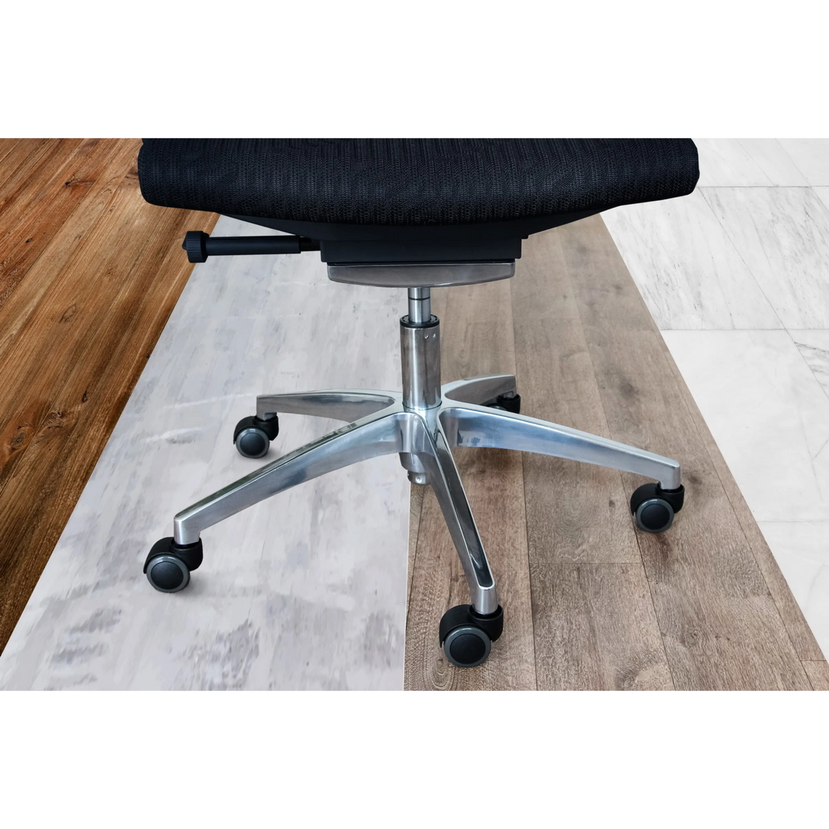 Base a cinque razze con rotelle per sedia nere 5x ROLO 11mm/50mm per pavimenti duri di hjh OFFICE