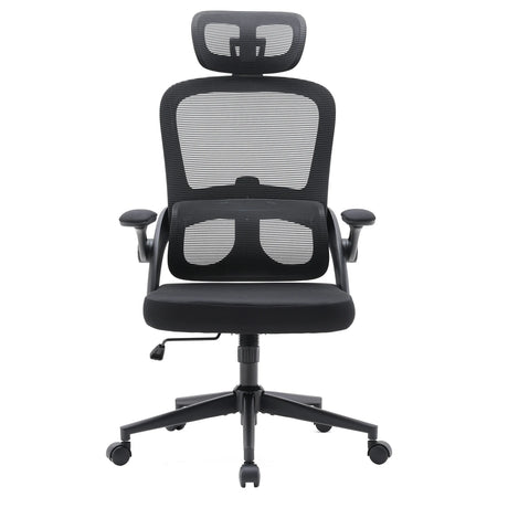 Profi-Bürostuhl MC102C-M101 in Schwarz mit Netzrückenlehne und Kopfstütze von Sihoo