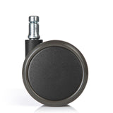 Rotelle per Sedia nere 5x ROLO FREE 10mm/65mm per pavimenti duri con perno in metallo argentato di hjh OFFICE