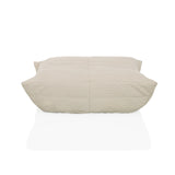 Pouf a sacco Sitzolo Podi beige con rivestimento in tessuto a coste di hjh LIVING – vista a 360° (vista frontale 0°)