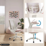Sedia girevole per bambini Swivelo in rosa con schienale, braccioli e altezza sedile regolabili di hjh OFFICE (immagine generata dall’IA)