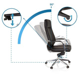 Schienale e braccioli regolabili della Poltrona professionale VELVET di hjh OFFICE