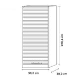 Disegno tecnico dell'armadio SIGNA R 90 di 200,4 × 90,0 cm di hjh OFFICE PRO