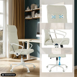 Sedia Home Office STRYKA W in beige con supporto lombare e regolazione dell'altezza di hjh OFFICE (immagine generata dall’IA)
