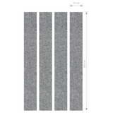 Quattro elementi a parete acustici AWP in grigio mélange nel formato 200 x 25 cm come Accessori di hjh OFFICE PRO