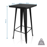 Disegno tecnico del Tavolo da bar VANTAGGIO HIGH T con 60 × 60 cm e un'altezza di 103,5 cm di hjh OFFICE