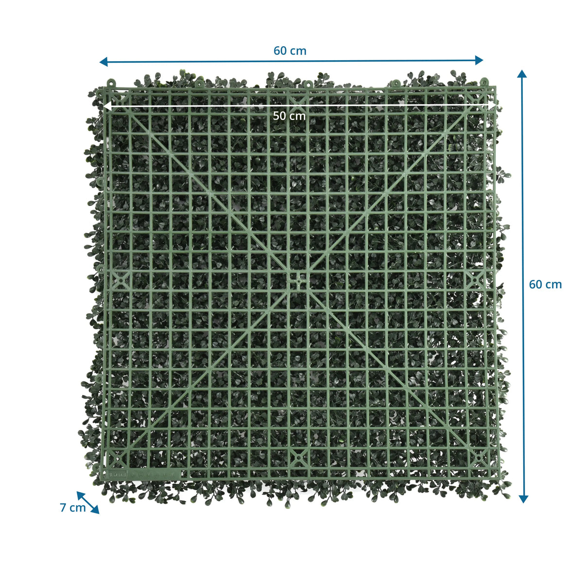 Disegno tecnico del Pannello vegetale LEAFLUXE 1 di 60 × 60 cm di hjh LIVING