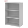 Graues Regal BETA 9 mit drei offenen Ablagefächern von hjh OFFICE PRO