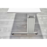 Base regolabile in altezza della scrivania ZENO 19 S in grigio e argento di hjh OFFICE PRO