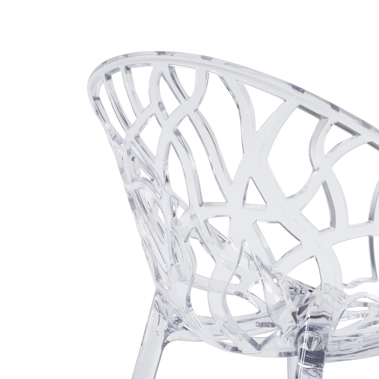 Schienale a rete in plastica trasparente della sedia a quattro gambe Artifo T di hjh LIVING