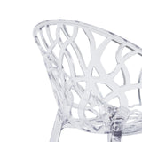 Schienale a rete in plastica trasparente della sedia a quattro gambe Artifo T di hjh LIVING