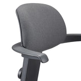 Poggiatesta con rivestimento in tessuto grigio scuro della sedia da lavoro TOP WORK 40 di hjh OFFICE