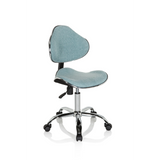 Sedia girevole per bambini KIDDY GTI-3 verde menta con struttura in metallo lucido e base a cinque ruote di hjh OFFICE – vista a 360° (vista frontale a tre quarti 40°)