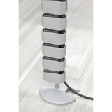 Spirale per cavi verticale argentata degli Accessori CKVE con base e cavo di hjh OFFICE PRO