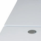 Silberfarbene Abdeckkappe des Steckdosentowers ELDO601 aus Aluminium von hjh OFFICE PRO