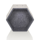 Parete divisoria esagonale in feltro grigio FLEXMIUT STORE S di hjh OFFICE – vista a 360° (vista frontale 0°)