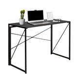 Scrivania pieghevole EASY UP MULTI in nero con dimensioni 100 × 50 cm e un telaio in metallo con traverse a croce di hjh OFFICE