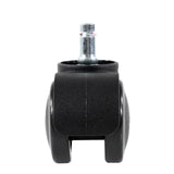Rotelle per Sedia 5x ROLO ESD 10mm/50mm nere per pavimenti duri con perno in metallo argentato di hjh OFFICE
