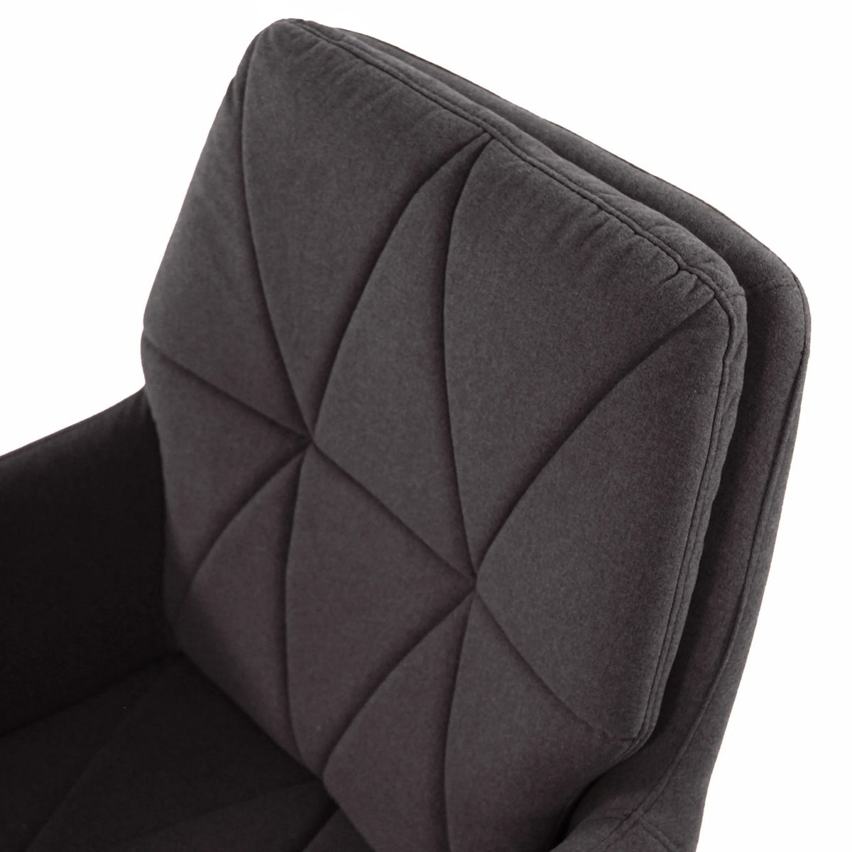 Imbottitura grigio scuro con impunture a rombi della Sedia Home Office SHAKE 350 di hjh OFFICE