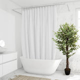 Piante artificiali verdi FICUS in un vaso nero nel bagno di hjh OFFICE