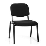 Sedia a quattro gambe nera XT 600 XL con imbottitura su seduta e schienale di hjh OFFICE – vista a 360° (vista frontale 20°)