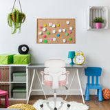 Sedia girevole per bambini KID ERGOLINO W rosa con base a stella bianca e rotelle di hjh OFFICE
