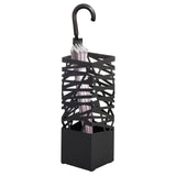 Portaombrelli nero PLUVARIS di Accessori con un ombrello di hjh LIVING posizionato all'interno