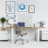 Poltrona Home Office THEO I grigia con schienale trapuntato e rotelle di hjh OFFICE