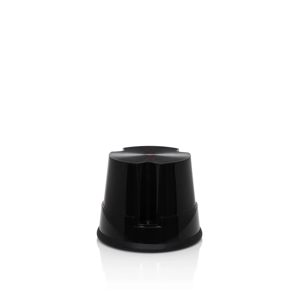 Sgabello TIO-S nero con superficie antiscivolo di hjh OFFICE – vista a 360° (vista frontale 0°)