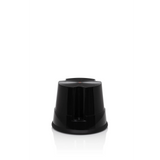 Sgabello TIO-S nero con superficie antiscivolo di hjh OFFICE – vista a 360° (vista frontale 0°)