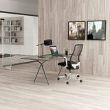 High-end Sedia da ufficio FOUNTAINE PRO in nero con schienale in rete e braccioli di hjh OFFICE