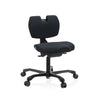 Sedia da ufficio EvoShift con rivestimento in tessuto nero e cinque ruote di hjh OFFICE
