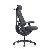 High-end Sedia da ufficio LiberNovo Omni Pro in grigio scuro con poggiatesta e braccioli di Libernovo