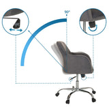 Meccanismo di inclinazione con range di regolazione di 90 gradi della Sedia Home Office SOLAO 300 di hjh OFFICE