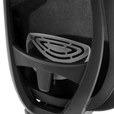 Supporto lombare con copertura in plastica grigia della sedia da ufficio professionale Vivadapt in nero di hjh OFFICE