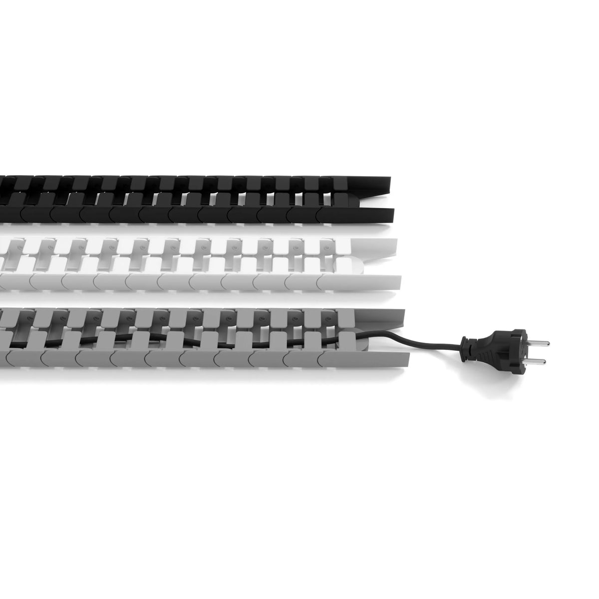 Catena portacavi verticale degli Accessori CKVL nei colori nero, bianco e grigio di hjh OFFICE PRO