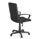 Sedia Home Office STAR-TEC CL300 nera con braccioli e base a cinque ruote di MyBuero – vista a 360° (vista posteriore a tre quarti 120°)