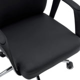 Seduta imbottita della poltrona professionale VELVET ECO in nero con rotella per moquette visibile di hjh OFFICE