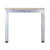 Telaio regolabile in altezza della scrivania JAVA 8 S in argento con piano in rovere rustico di hjh OFFICE PRO